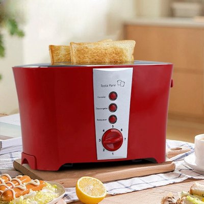 Grille pain - ToastMasterPro™ - Red - Brillance Decor