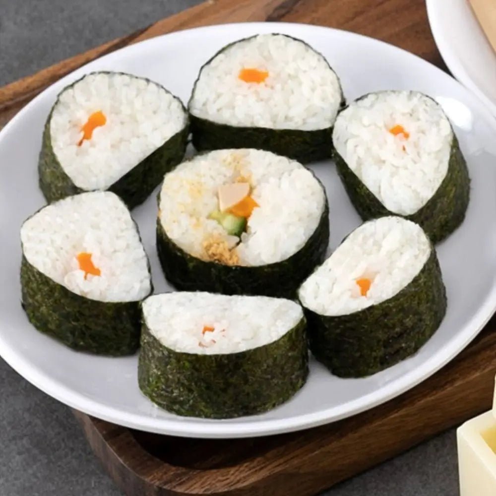 Kit d'équipement de fabrication de sushi, moule à rouleaux de kimbap en plastique, rond, carré, en forme de cœur, outils exécutifs, moule à gâteau, ensemble de 3 pièces - Brillance maison