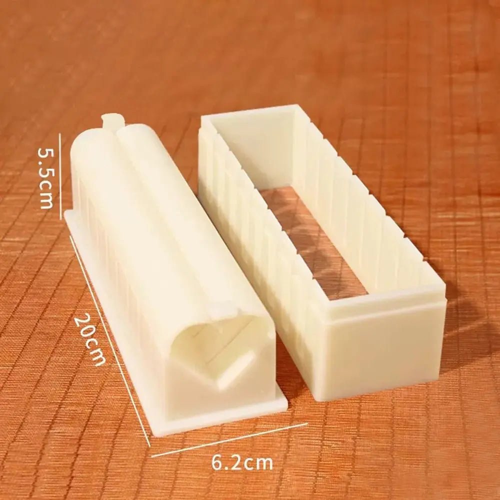 Kit d'équipement de fabrication de sushi, moule à rouleaux de kimbap en plastique, rond, carré, en forme de cœur, outils exécutifs, moule à gâteau, ensemble de 3 pièces - Brillance maison