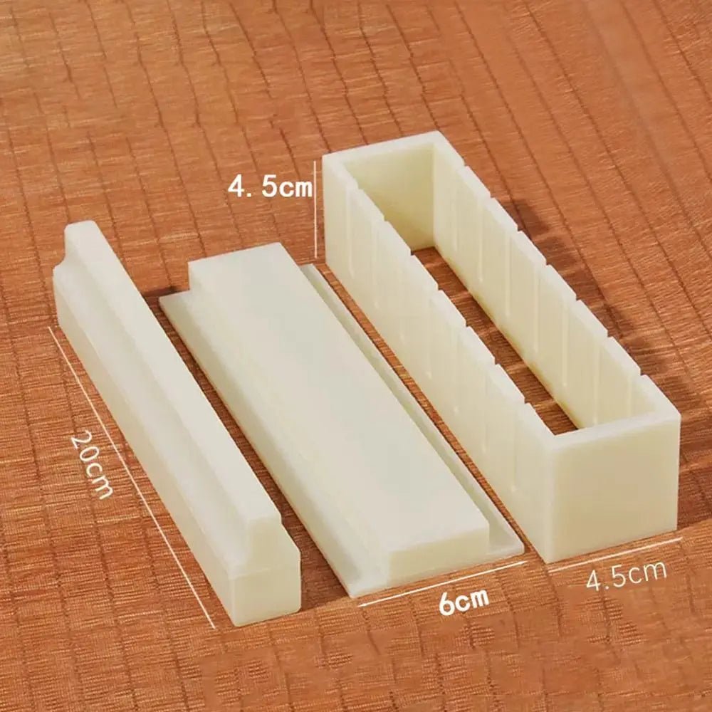 Kit d'équipement de fabrication de sushi, moule à rouleaux de kimbap en plastique, rond, carré, en forme de cœur, outils exécutifs, moule à gâteau, ensemble de 3 pièces - Brillance maison