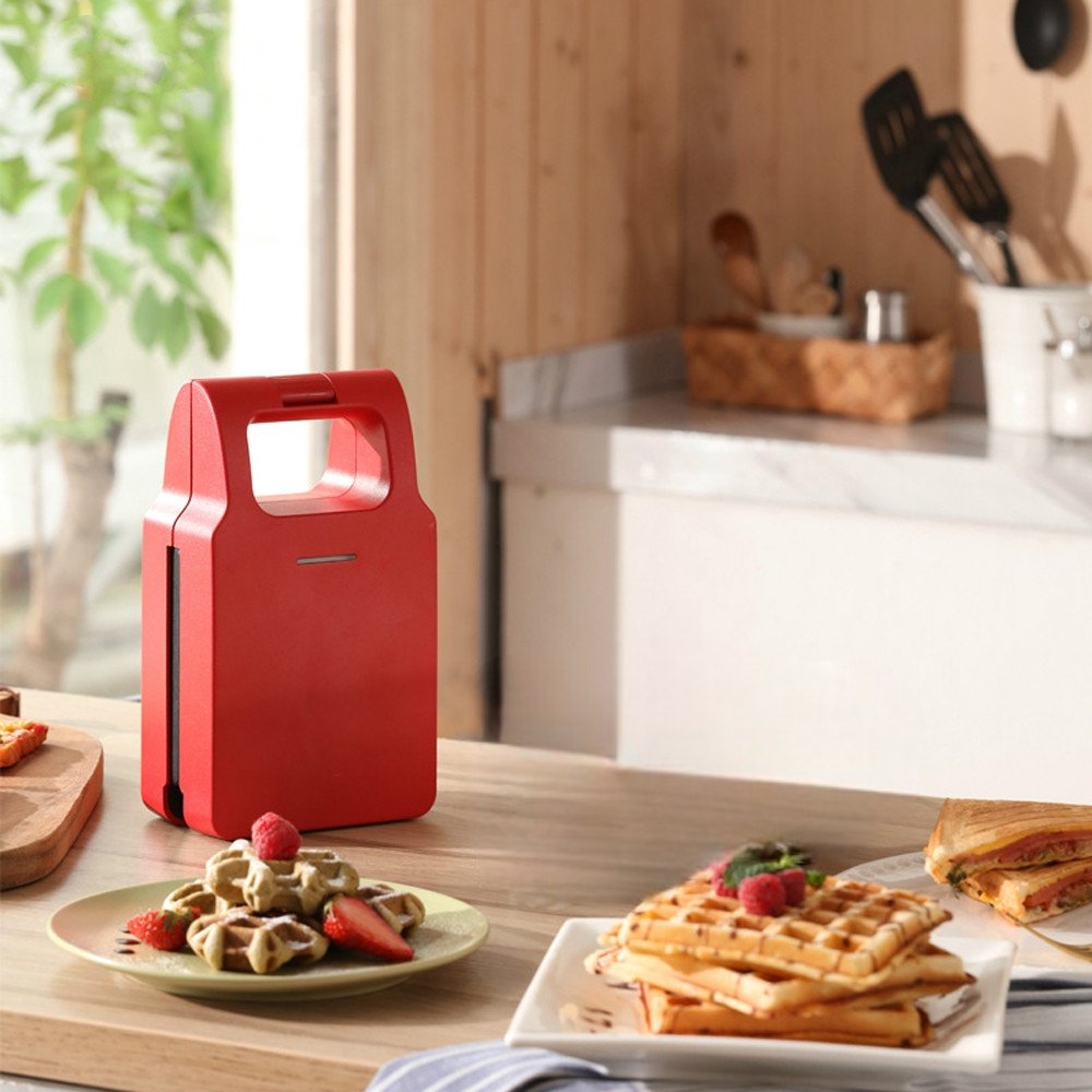 Machine à panini - MiniCuisto™ - Rouge - Brillance Decor